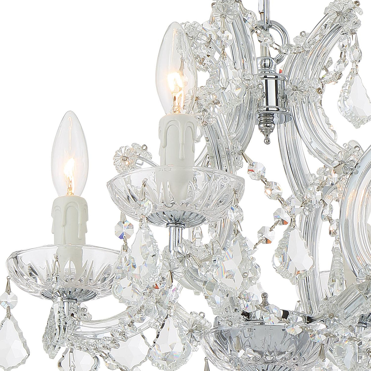 Crystorama Maria Theresa 4 Light Hand Cut Crystal Polished Chrome Mini Chandelier