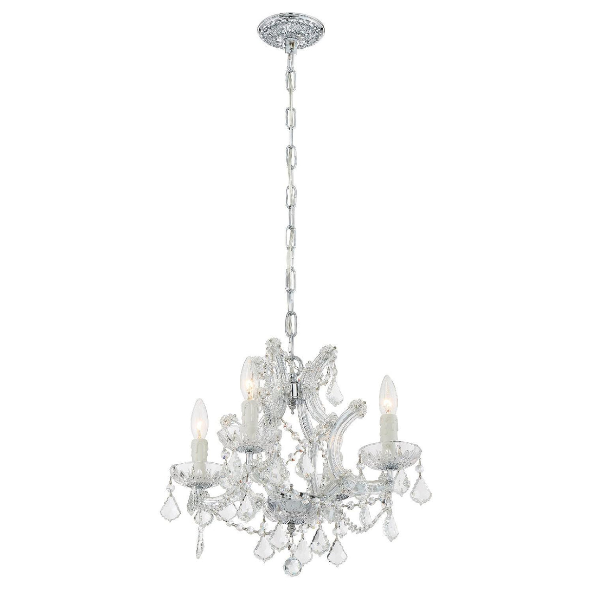 Crystorama Maria Theresa 4 Light Spectra Crystal Polished Chrome Mini Chandelier