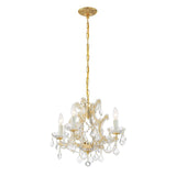 Crystorama Maria Theresa 4 Light Spectra Crystal Gold Mini Chandelier