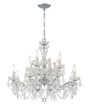 Crystorama Maria Theresa 12 Light Swarovski Strass Crystal Polished Chrome Chandelier