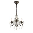 Crystorama Paris Market 3 Light Hand Cut Crystal English Bronze Mini Chandelier
