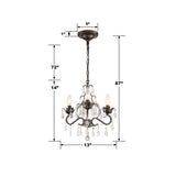 Crystorama Paris Market 3 Light Hand Cut Crystal English Bronze Mini Chandelier