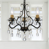 Crystorama Paris Market 3 Light Hand Cut Crystal English Bronze Mini Chandelier