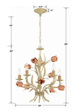 Crystorama Southport 5 Light Sage Rose Chandelier