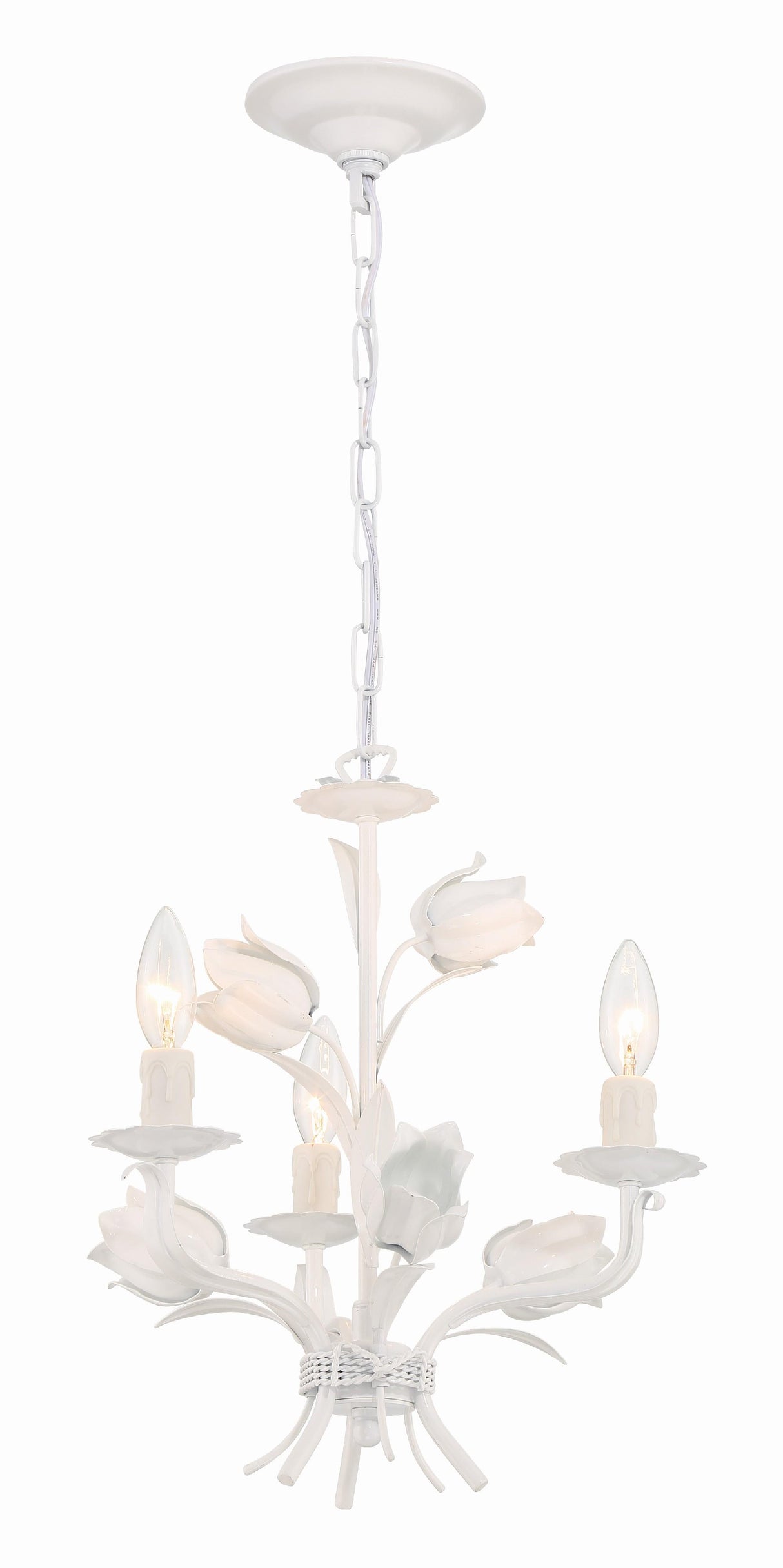 Crystorama Southport 3 Light Wet White Mini Chandelier