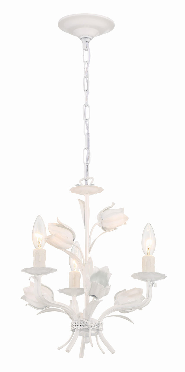 Crystorama Southport 3 Light Wet White Mini Chandelier