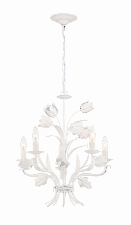 Crystorama Southport 5 Light Wet White Chandelier