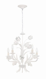 Crystorama Southport 5 Light Wet White Chandelier