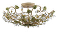Crystorama Josie 5 Light Champagne Green Tea Semi Flush Mount