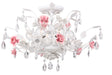 Crystorama Lola 6 Light Wet White Semi Flush Mount