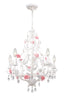 Crystorama Lola 5 Light Wet White Chandelier