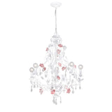 Crystorama Lola 5 Light Wet White Chandelier