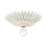 Crystorama Broche 1 Light Matte White Flush Mount
