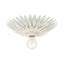 Crystorama Broche 1 Light Matte White Flush Mount