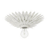 Crystorama Broche 1 Light Matte White Flush Mount