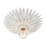 Crystorama Broche 1 Light Matte White Flush Mount