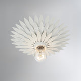 Crystorama Broche 1 Light Matte White Flush Mount