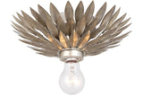 Crystorama Broche 1 Light Antique Silver Flush Mount