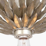 Crystorama Broche 1 Light Antique Silver Flush Mount