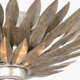 Crystorama Broche 1 Light Antique Silver Flush Mount