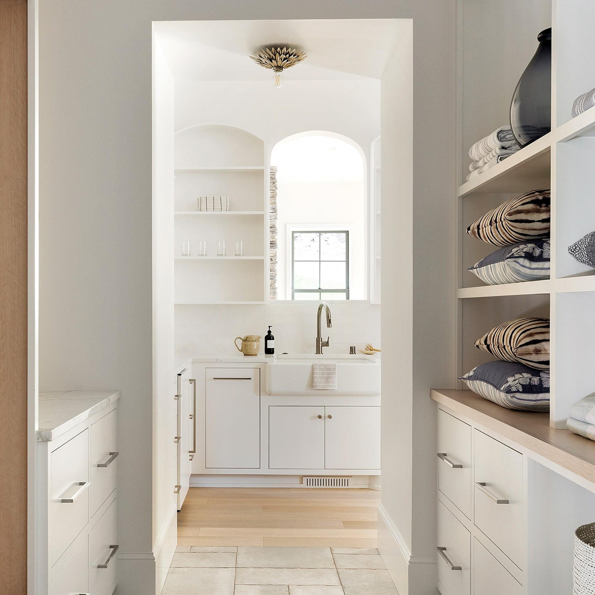 Crystorama Broche 1 Light Antique Silver Flush Mount