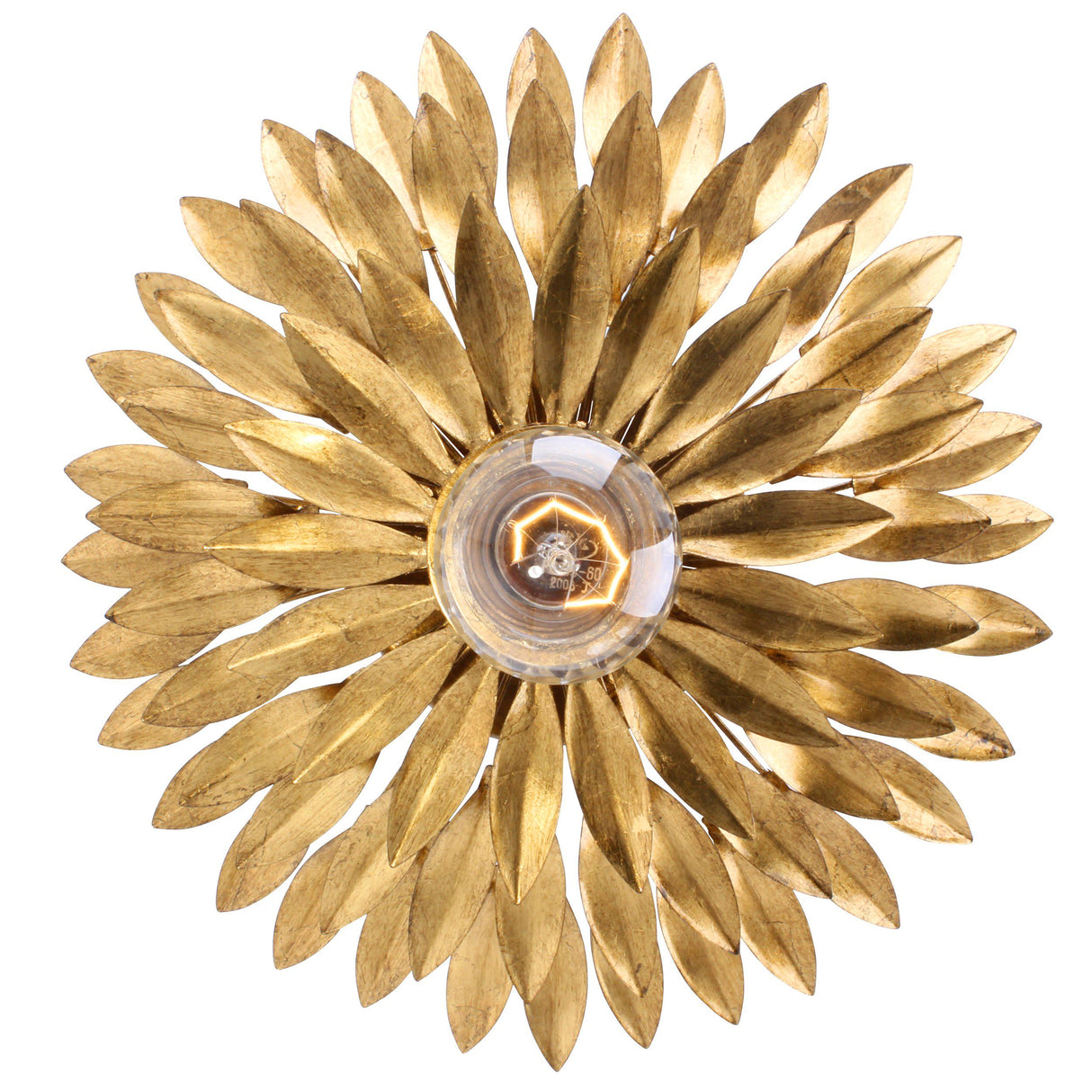 Crystorama Broche 1 Light Antique Gold Sconce