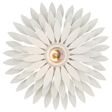 Crystorama Broche 1 Light Matte White Sconce