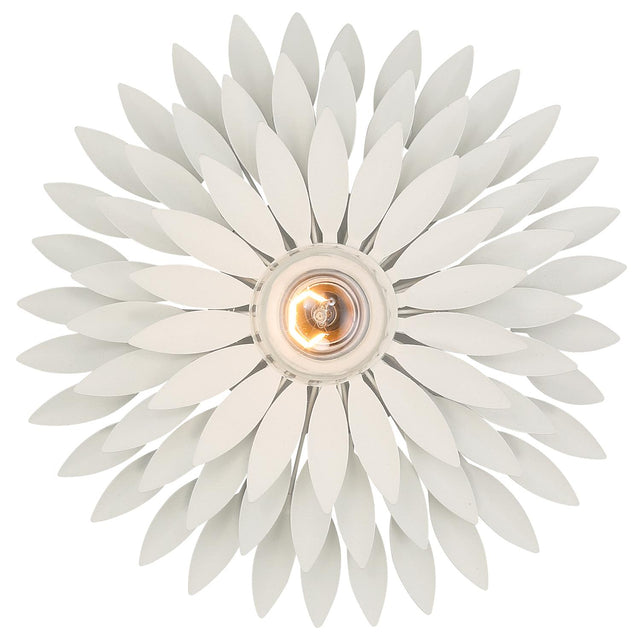 Crystorama Broche 1 Light Matte White Sconce