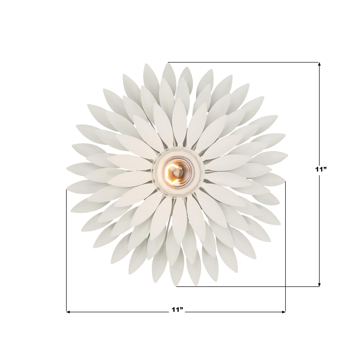 Crystorama Broche 1 Light Matte White Sconce