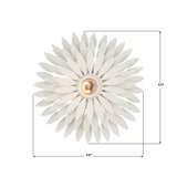 Crystorama Broche 1 Light Matte White Sconce