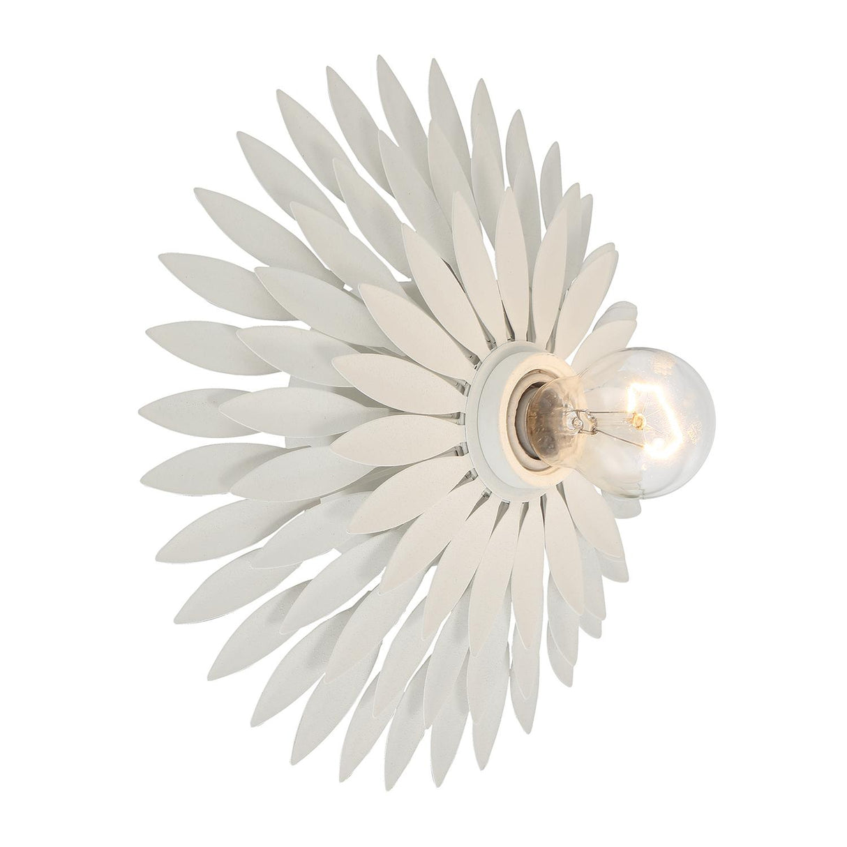 Crystorama Broche 1 Light Matte White Sconce