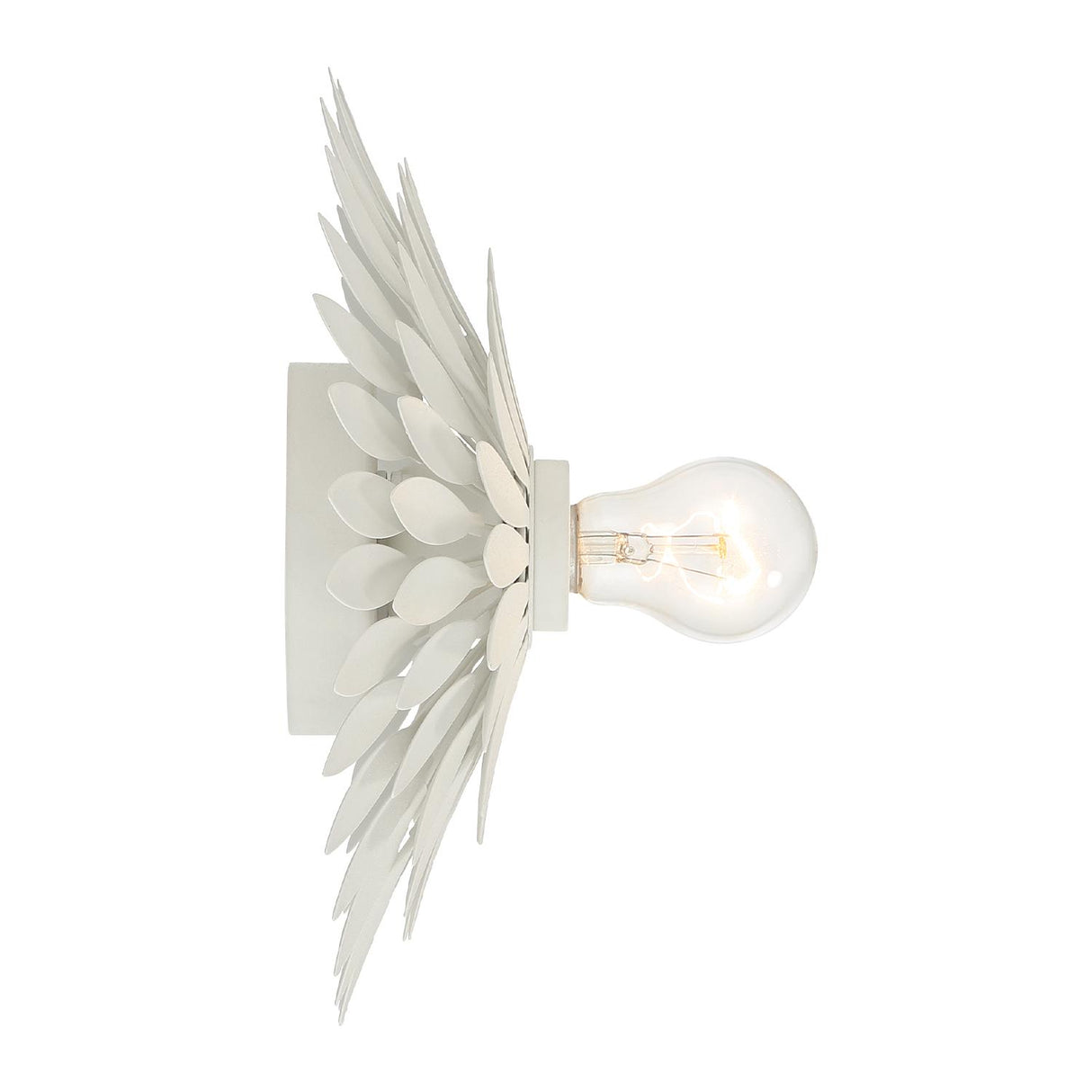 Crystorama Broche 1 Light Matte White Sconce