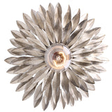 Crystorama Broche 1 Light Antique Silver Sconce