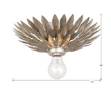 Crystorama Broche 1 Light Antique Silver Sconce