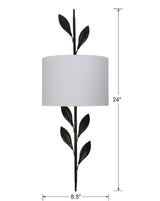 Crystorama Broche 2 Light English Bronze Sconce