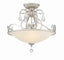Crystorama Ashton 3 Light Hand Cut Crystal Olde Silver Semi Flush Mount