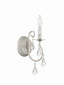 Crystorama Ashton 1 Light Hand Cut Crystal Olde Silver Sconce
