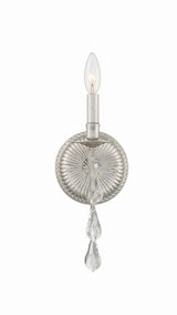 Crystorama Ashton 1 Light Hand Cut Crystal Olde Silver Sconce