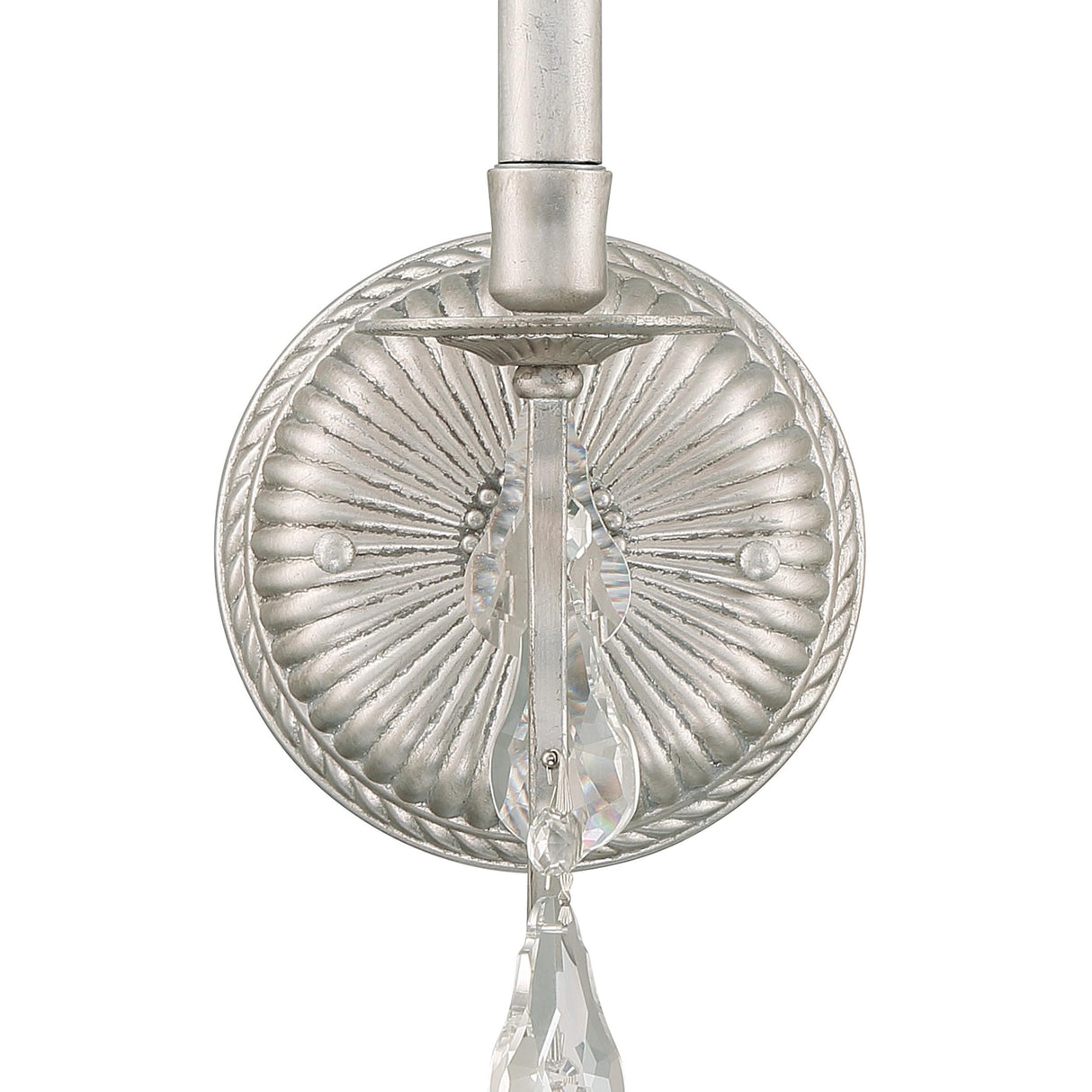 Crystorama Ashton 1 Light Hand Cut Crystal Olde Silver Sconce