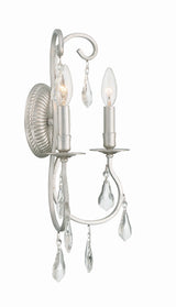 Crystorama Ashton 2 Light Swarovski Strass Crystal Olde Silver Sconce