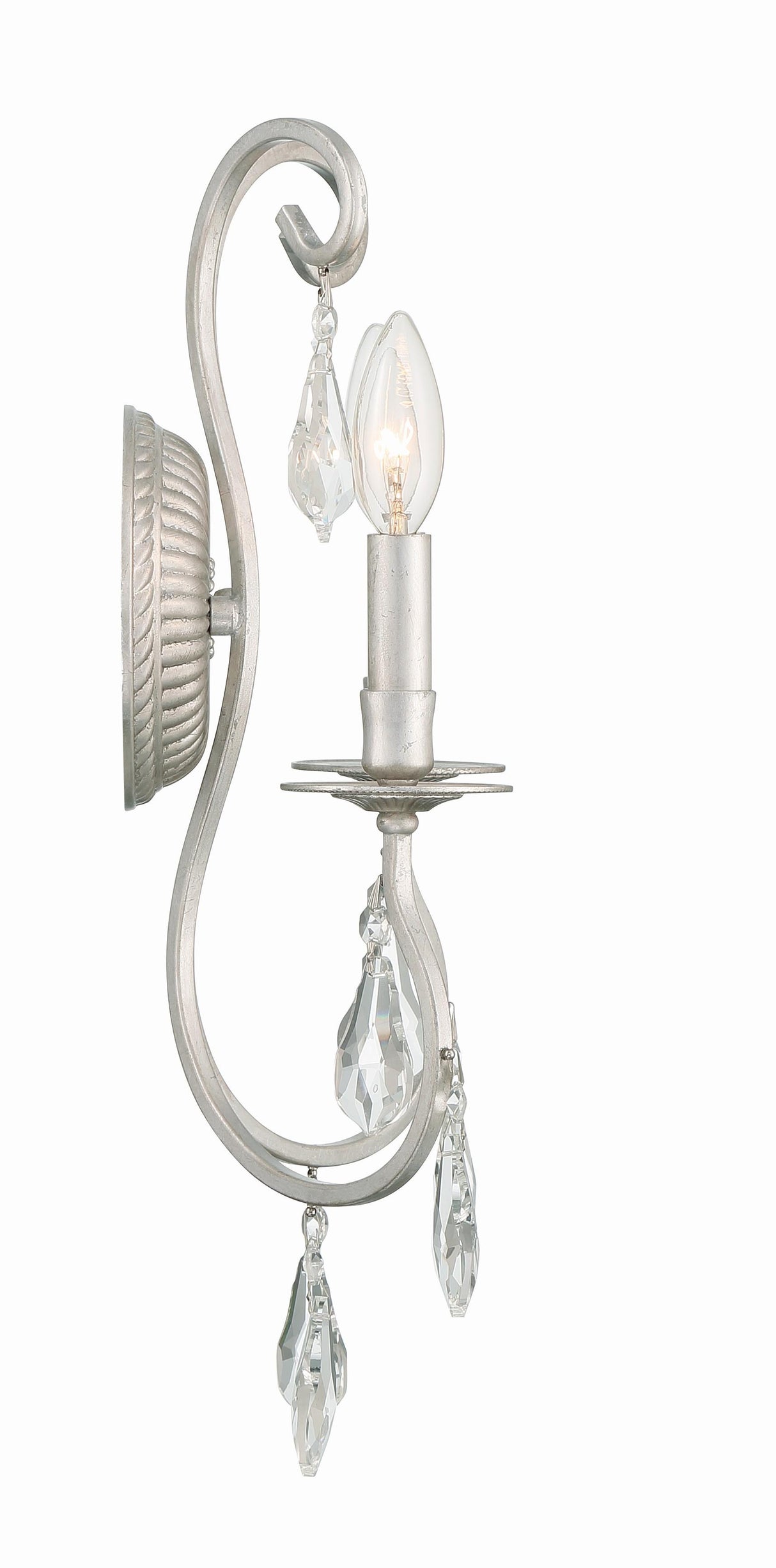 Crystorama Ashton 2 Light Swarovski Strass Crystal Olde Silver Sconce