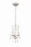 Crystorama Ashton 3 Light Hand Cut Crystal Olde Silver Mini Chandelier