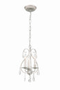 Crystorama Ashton 3 Light Hand Cut Crystal Olde Silver Mini Chandelier