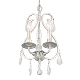 Crystorama Ashton 3 Light Hand Cut Crystal Olde Silver Mini Chandelier