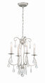 Crystorama Ashton 4 Light Hand Cut Crystal Olde Silver Mini Chandelier