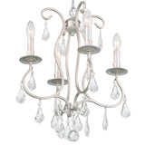 Crystorama Ashton 4 Light Swarovski Strass Crystal Olde Silver Mini Chandelier