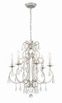 Crystorama Ashton 6 Light Hand Cut Crystal Olde Silver Chandelier