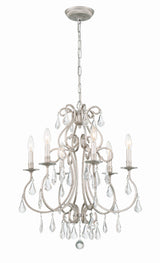 Crystorama Ashton 6 Light Swarovski Strass Crystal Olde Silver Chandelier