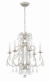 Crystorama Ashton 6 Light Swarovski Strass Crystal Olde Silver Chandelier