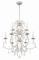 Crystorama Ashton 9 Light Hand Cut Crystal Olde Silver Chandelier